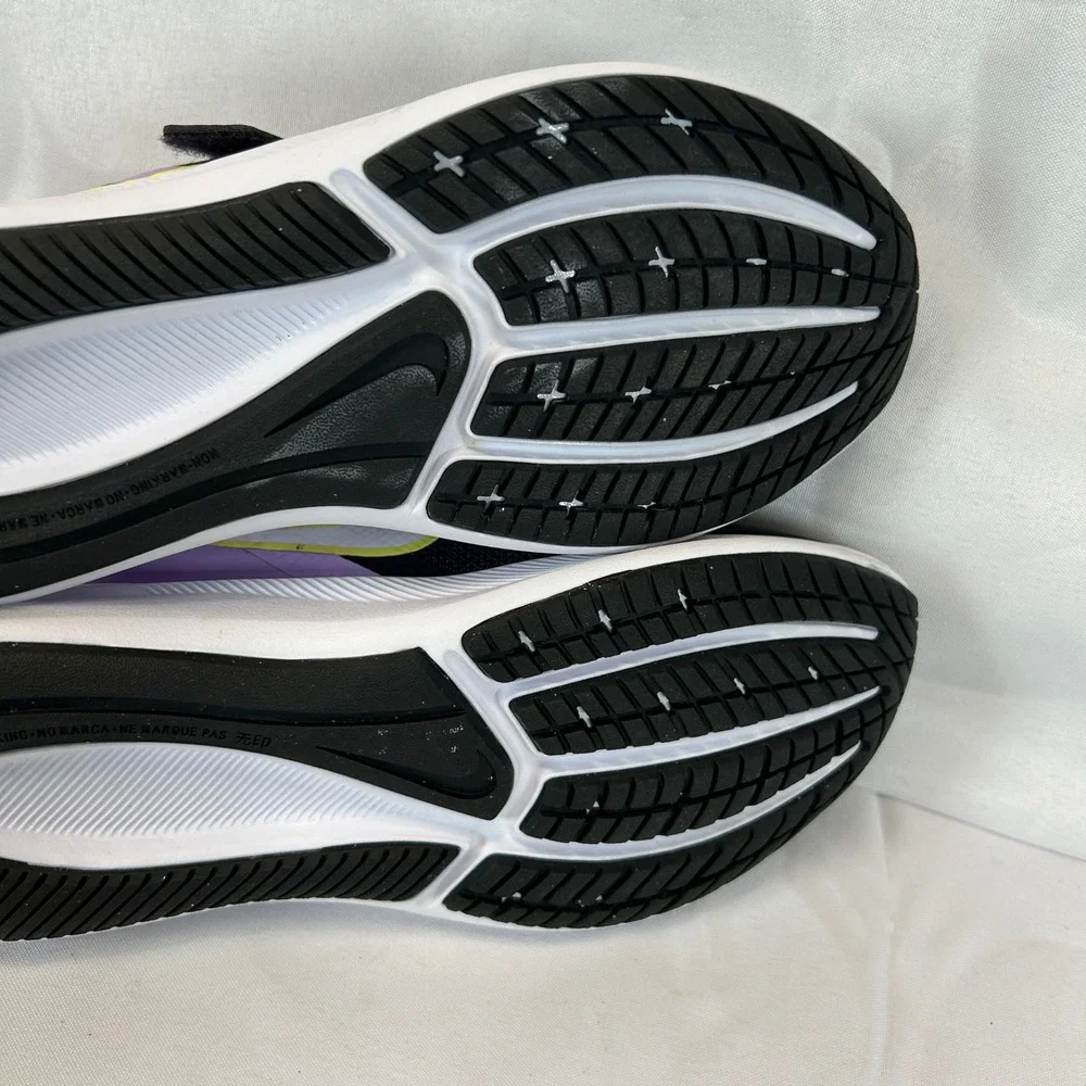 Nike Star Runner 3 Kids Size 2Y Black Purple Lemon Venom DA2777-500 Sneaker